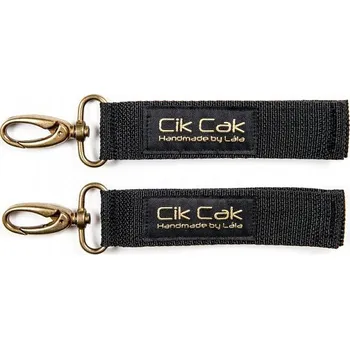 Držák na kočárek Cik cak Úchyty Cik Cak s mosaznou karabinou Černá