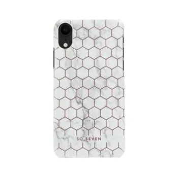 Pouzdro na mobilní telefon Pouzdro SoSeven (SSBKC0095) Milan Case Hexagonal Marble pro Apple iPhone Xr růžovo bílé