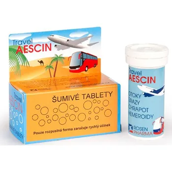 Přírodní produkt Rosen Travel Aescin šumivé tablety 7 tbl.