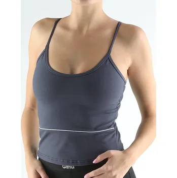 Gina Tílko na ramínka s barevnou paspulí 98001P tm.popel-bílá S