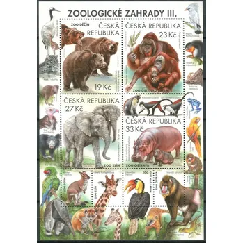 Poštovní známka Česká pošta (2018) MiNr. 991 - 994 **- Česká republika - A - Ochrana přírody - Zoologické zahrady III.