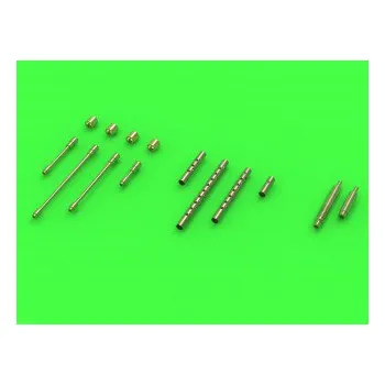 Plastikový model Master 1/32 P-38 Lightning - early armament (.50 cal Brownings with drilled cooling jackets & early and late 20mm cannon tips)