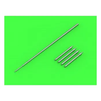 Plastikový model Master 1/32 MiG-19PM (Farmer E) - missile rails nose parts (4pcs) & Pitot Tube