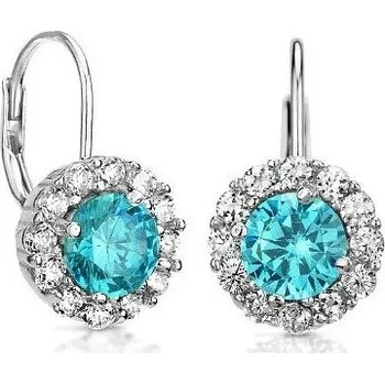 Náušnice Náušnice stříbrné SHARON s modrým křišťálem TXRE100009