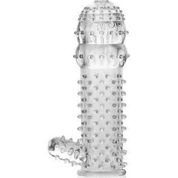 Návlek na penis NÁVLEK + VÝSTUPEK NA MASÁŽ KLITORISU - WRW 021AC