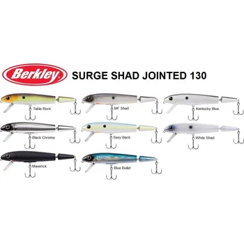 Umělá nástraha Wobler Berkley Surge Shad Jointed 13 cm/19 g barva: Black Chrome