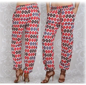 Dámské kalhoty Dámské kalhoty styl harémky barvy: zelená