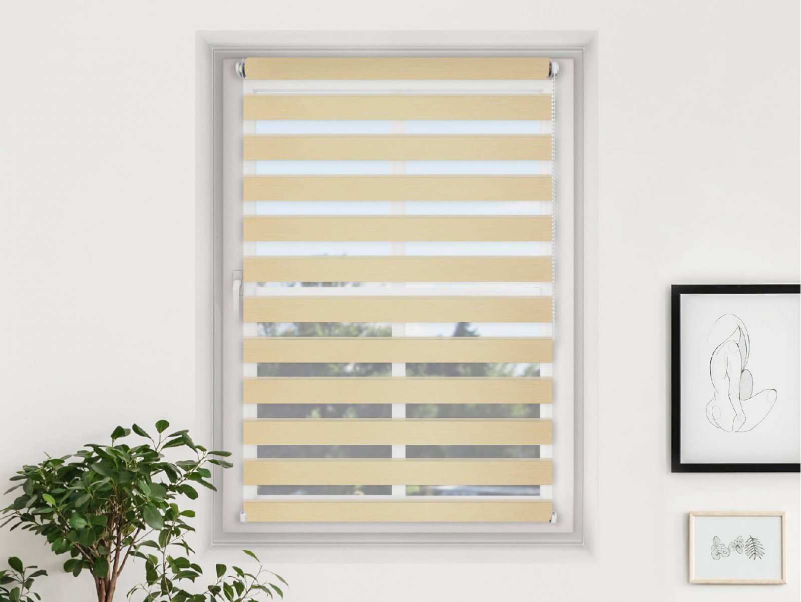 FEXI Zatemňovací Roleta Den a noc, Nature slim bambus, A 052, 150x30 cm