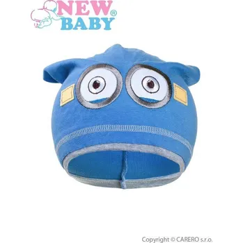 Módní doplněk NEW BABY Podzimní dětská čepička New Baby mimoň světle modrá Modrá 110 (4-5r)
