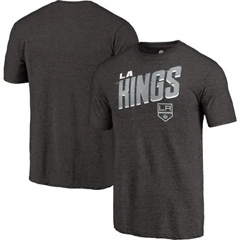 Pánské tričko Fanatics Pánské tričko Los Angeles Kings NHL Slant Strike Tri-Blend Velikost: M