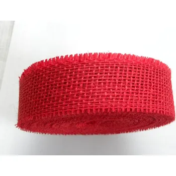 Stuha jutová červená