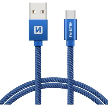 Datový kabel Swissten USB/USB-C 1,2 m modrý