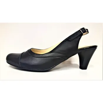 Dámské lodičky HUJO SK Dámské černé kožené lodičky na podpatku - černé společenské lodičky na podpatku HUJO Tabulka dámských velikostí: 41