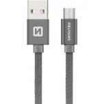 Swissten USB/Micro USB 0,2 m šedý