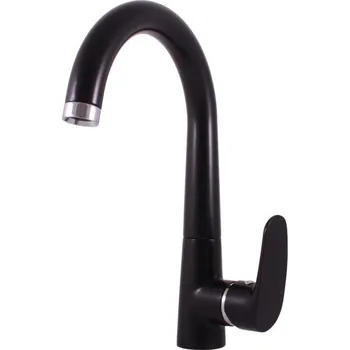 Vodovodní baterie Amur Vodovodní baterie dřezová, černá matná/chrom AM719.0CMATC