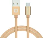 Swissten USB/USB-C 1,2 m zlatý