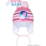 NEW BABY Zimní dětská čepička New Baby Lisa světle růžová Růžová 104 (3-4r)