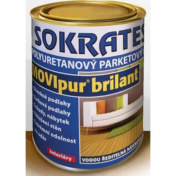 barva a nátěr na dřevo SOKRATES MOVIPUR BRILANT polyuretanový parketový lak 5kg Barva: hluboký mat