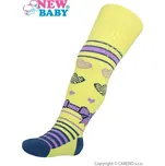 NEW BABY Bavlněné punčocháčky New Baby 3xABS žluté s mašličkou Žlutá 104 (3-4r)