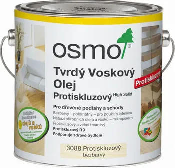 Olej na dřevo OSMO Tvrdý voskový olej protiskluzový 2,5 l bezbarvý
