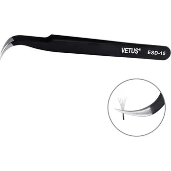 Péče o řasy a obočí BL LASHES VETUS BLACK ZAHNUTÁ PINZETA EXTRA LEHKÁ