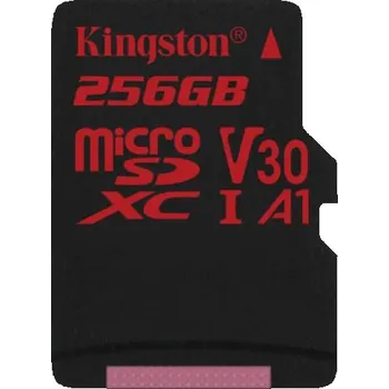 Paměťová karta Kingston 256GB microSD XC Canvas React Card, 100R 80W UHS-I V30 A1