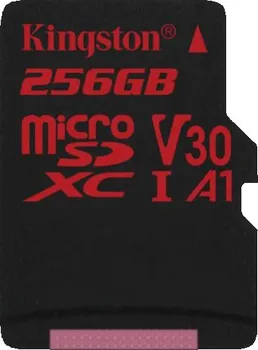 Paměťová karta Kingston 256GB microSD XC Canvas React Card, 100R 80W UHS-I V30 A1