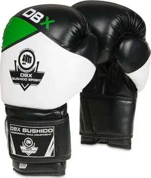 Boxerské rukavice DBX Bushido B-2v6 černé/bílé/zelené