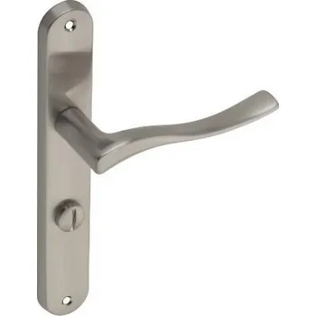 Dveřní kování Gamet štítová SARA pravá - WC - 72 mm nikl broušený