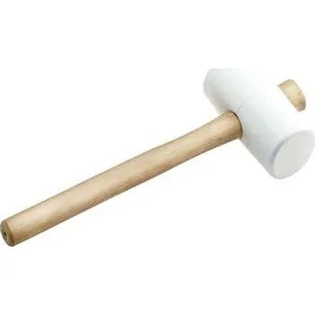 Kladivo KAUFMANN Gumové kladivo bílé, hlava o 65 mm s jasanovou násadou