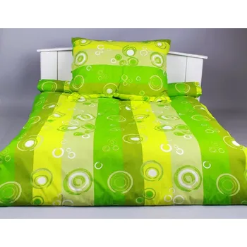 Povlečení Recenze Písecké lůžkoviny Bublina zelená 200 x 220, 2x 70 x 90 cm