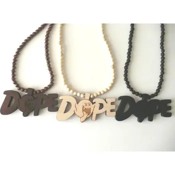 Náhrdelník Blingstar Přívěsek dřevěný Wood Bead + Korále - 328