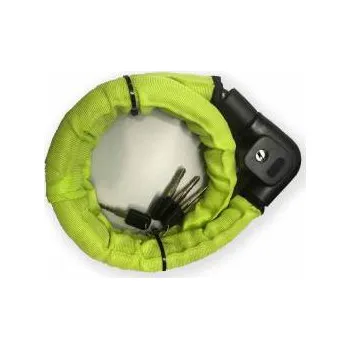 Příslušenství pro cyklistiku AUTHOR ACL-80 lano d.22x1000mm Barva: zelená-neonová Zámek