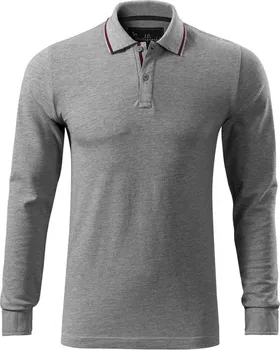 pánské tričko Malfini Contrast Stripe 258 tmavě šedý melír