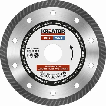 Řezný kotouč Kreator Expert Turbo KRT085101 kotouč diamantový 125 × 22,2 × 1,2 mm