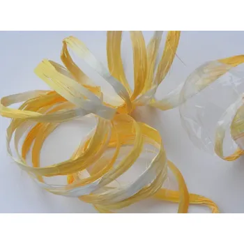 Stuha lýko umělé žlutobílé