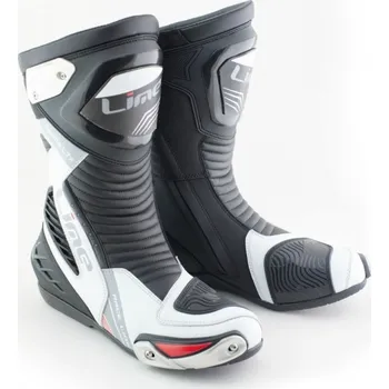Moto obuv Sportovní boty na motorku MBW Lime Ozzy černo-bílé s membránou + DOPRAVA ZDARMA