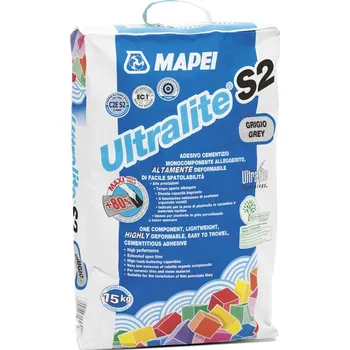 Průmyslové lepidlo Mapei Ultralite S2 šedý C2E S2 15 kg