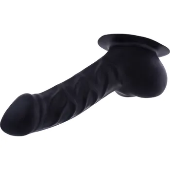 Návlek na penis Toylie Latex Penis Sleeve Franz with Base Plate 14cm Black