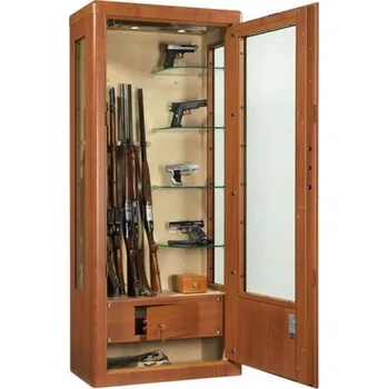Trezor METALK Luxusní prosklená kombinovaná skříň na 7 zbraní Allodola - splňuje požadavky pro uložení do 10ks zbraní