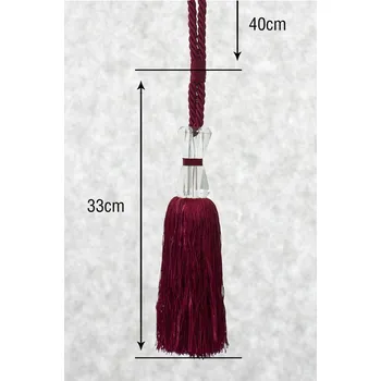 Příslušenství pro záclonu a závěs Dekorační ozdobný úvaz - šňůra na záclony a závěsy RUBY 33 cm Mybesthome