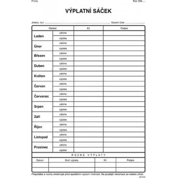 Výplatní sáček - OP 1570