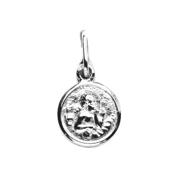 Přívěsek Zlatý přívěsek, medailon - andělíček, bílé zlato, P 466