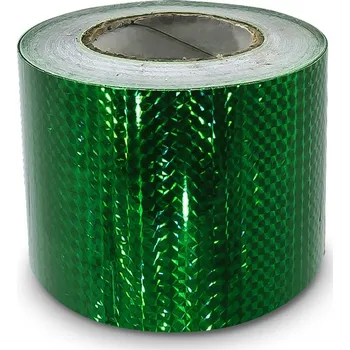 Lepicí páska Hologramová samolepicí páska 100mm, motiv zelené čtverečky