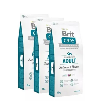 Brit Care Grain Free Adult Salmon/Potato, 3x 12 kg
