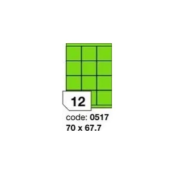 Kancelářské potřeby Zelené samolepicí etikety Rayfilm R0120.0517F, 70x67,7 mm, 1.000 listů A4, 12000 etiket