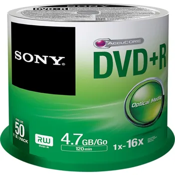 Optické médium Sony DVD+R DPR-47; 4.7GB; 16x; 50ks spindl