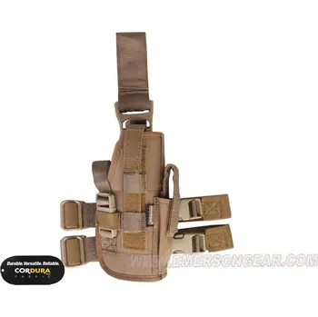 Airsoft EmersonGear Stehenní pouzdro na pistoli - Coyote Brown (CB)