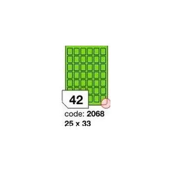 Kancelářské potřeby Zelené samolepicí etikety Rayfilm R0120.2068F, 25x33 mm, 1.000 listů A4, 42000 etiket