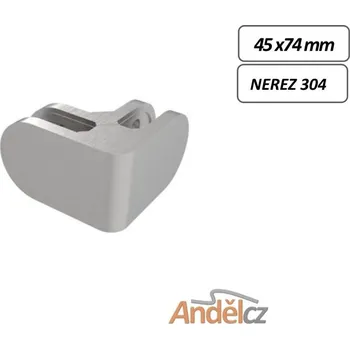 Spojka skla rohová 45x74 kulatá